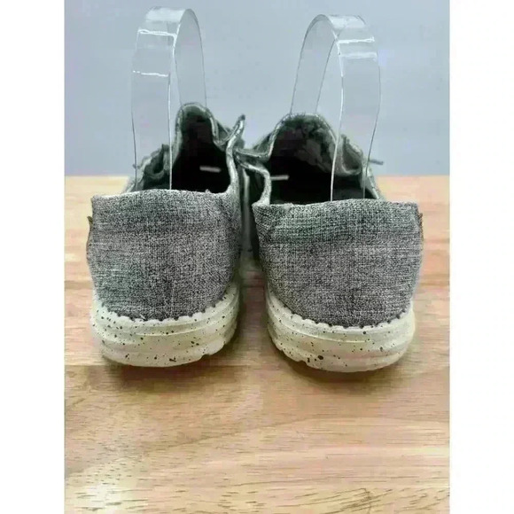 Heydude Women's Wendy Slip On Sneaker L Linen Iron Gray Size 10 - Picture 6 of 9